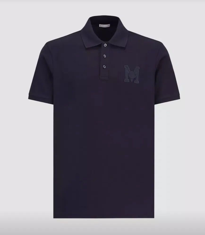 Moncler Polo Shirt with Embroidered Monogram