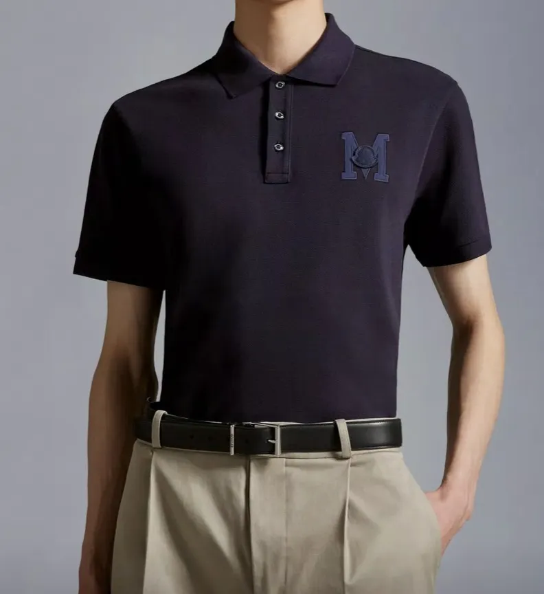 Moncler Polo Shirt with Embroidered Monogram