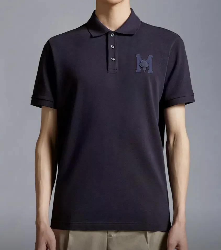 Moncler Polo Shirt with Embroidered Monogram