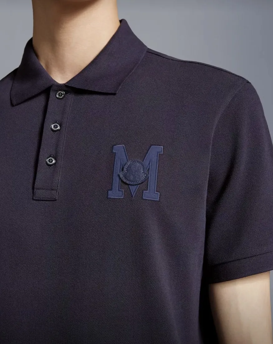 Moncler Polo Shirt with Embroidered Monogram