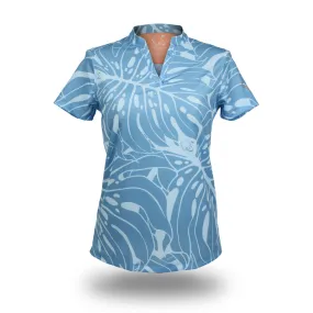 Monstera 2.0 Slate Women's Polo - Slate Blue