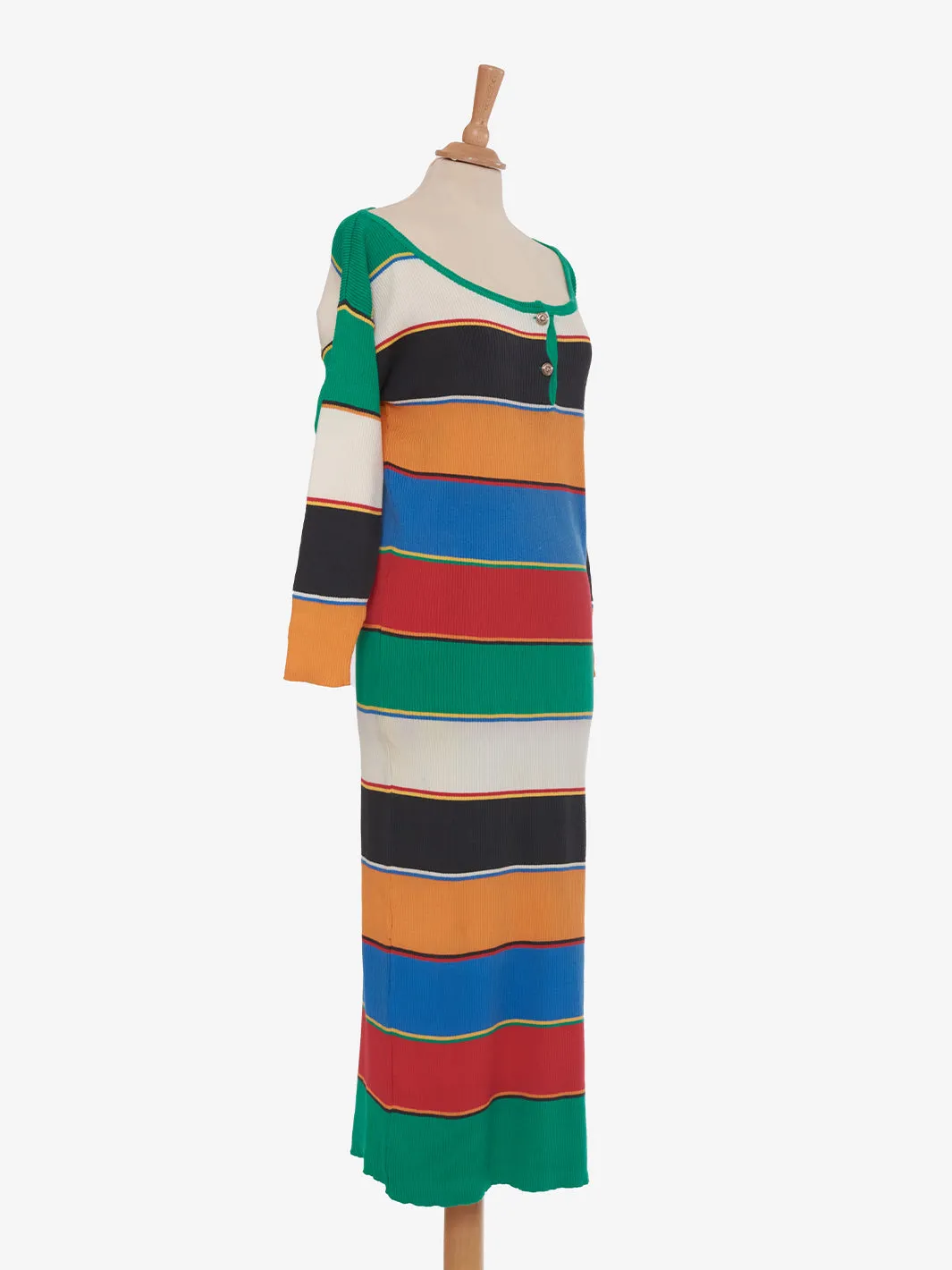 Moschino Multicolor Knit Long Dress: Colorful Knitted Maxi Dress