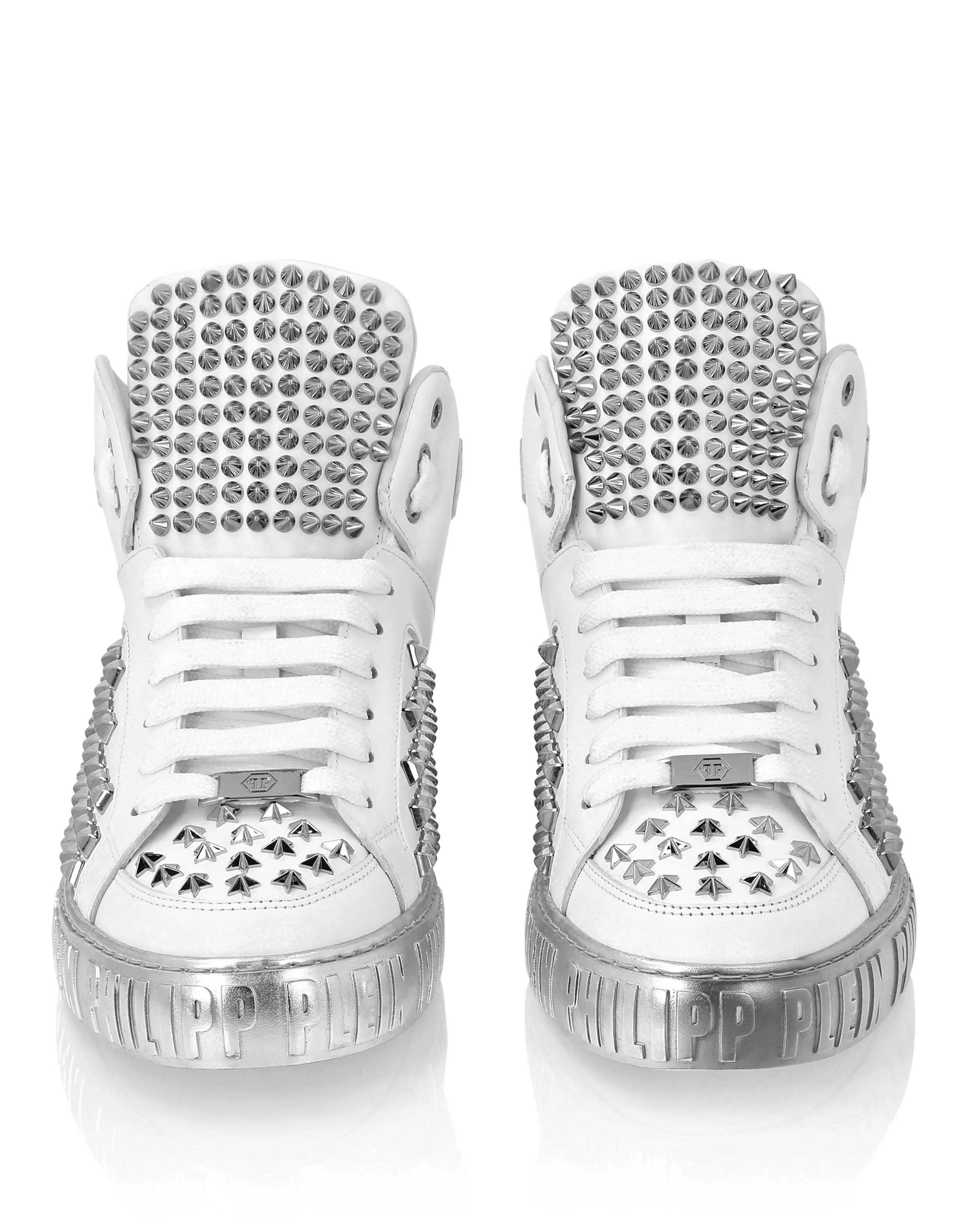 Nappa Leather Mid-Top Sneakers Studs