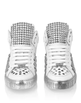 Nappa Leather Mid-Top Sneakers Studs