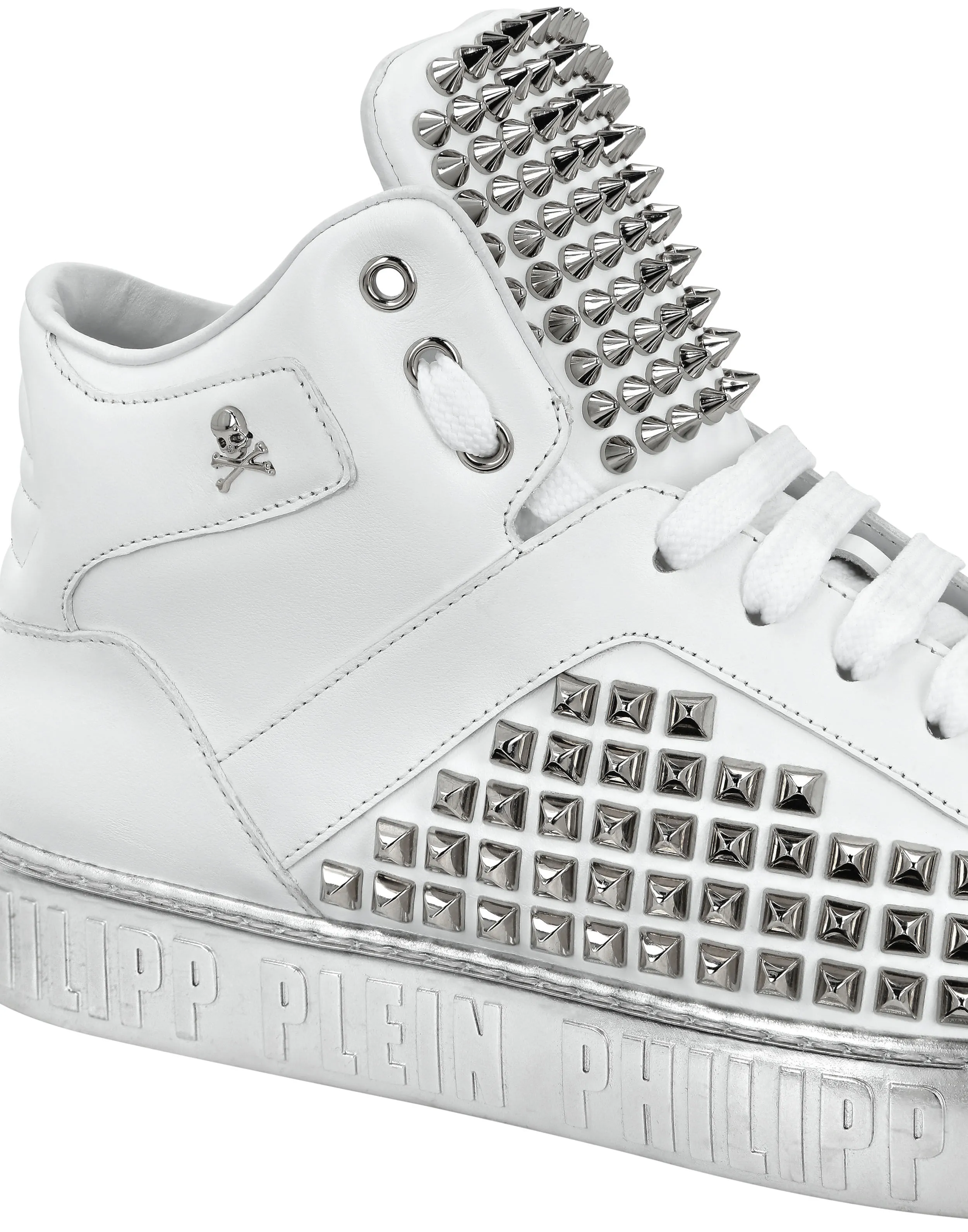 Nappa Leather Mid-Top Sneakers Studs