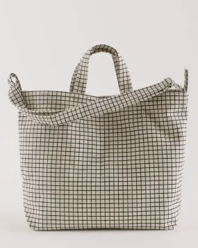 Natural Grid Horizontal Duck Bag by Baggu