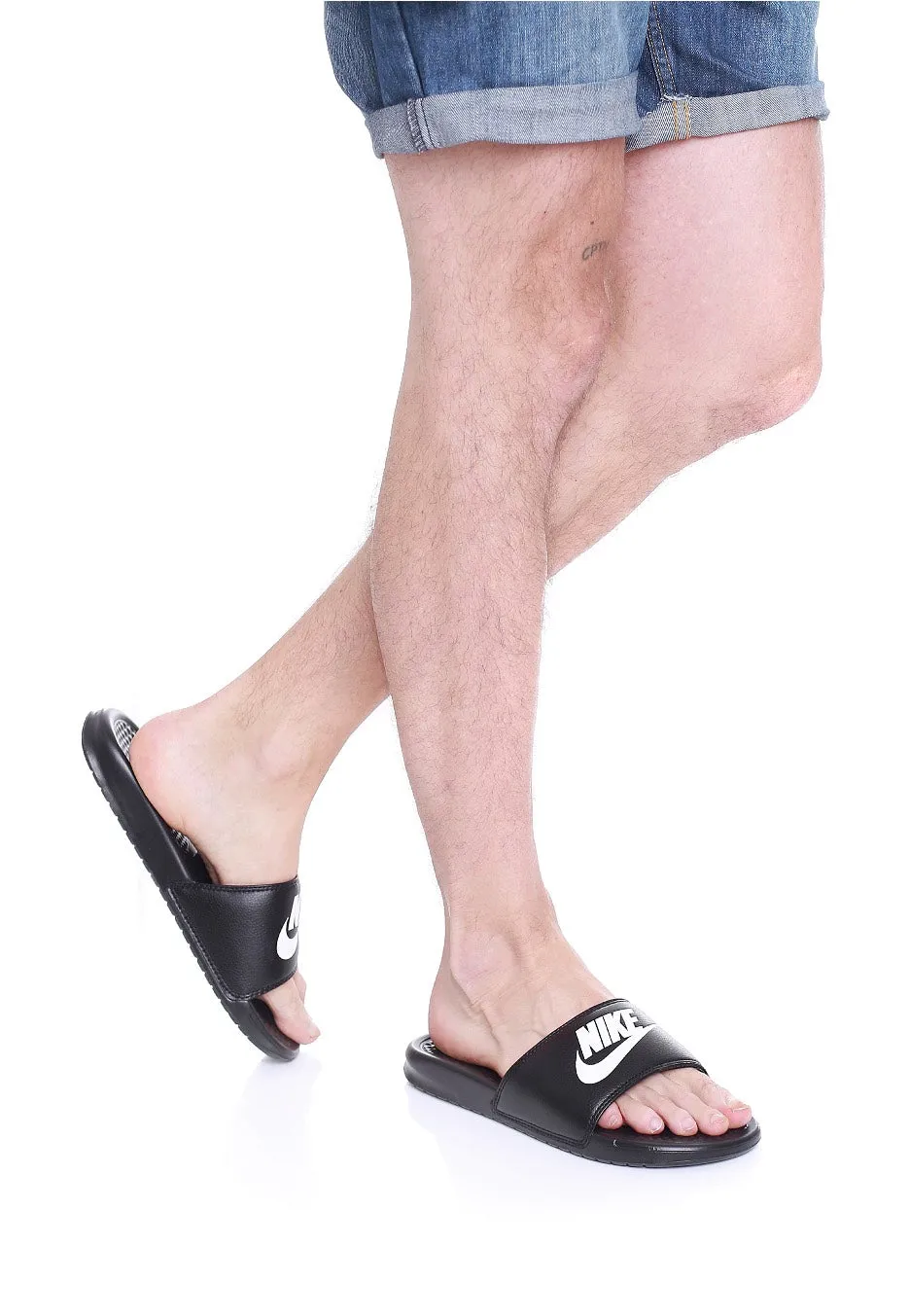 Nike - Benassi Just Do It. Black/White - Slides