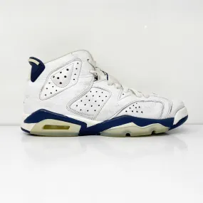 Nike Boys Air Jordan 6 384665-141 White Basketball Shoes Sneakers Size 6.5Y