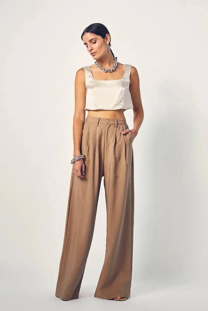 Casual Fabi Pants in Camel Color - Final Clearance