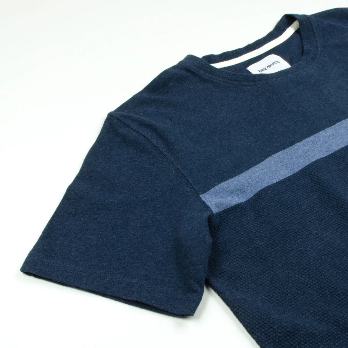 Norse Projects Navy Mélangé Niels Bubble T-shirt