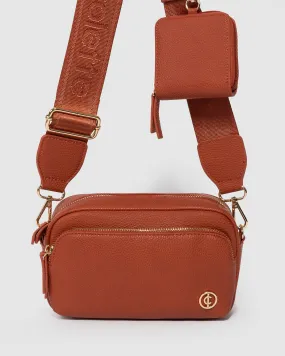 Orange And Gold Amalia Crossbody Bag