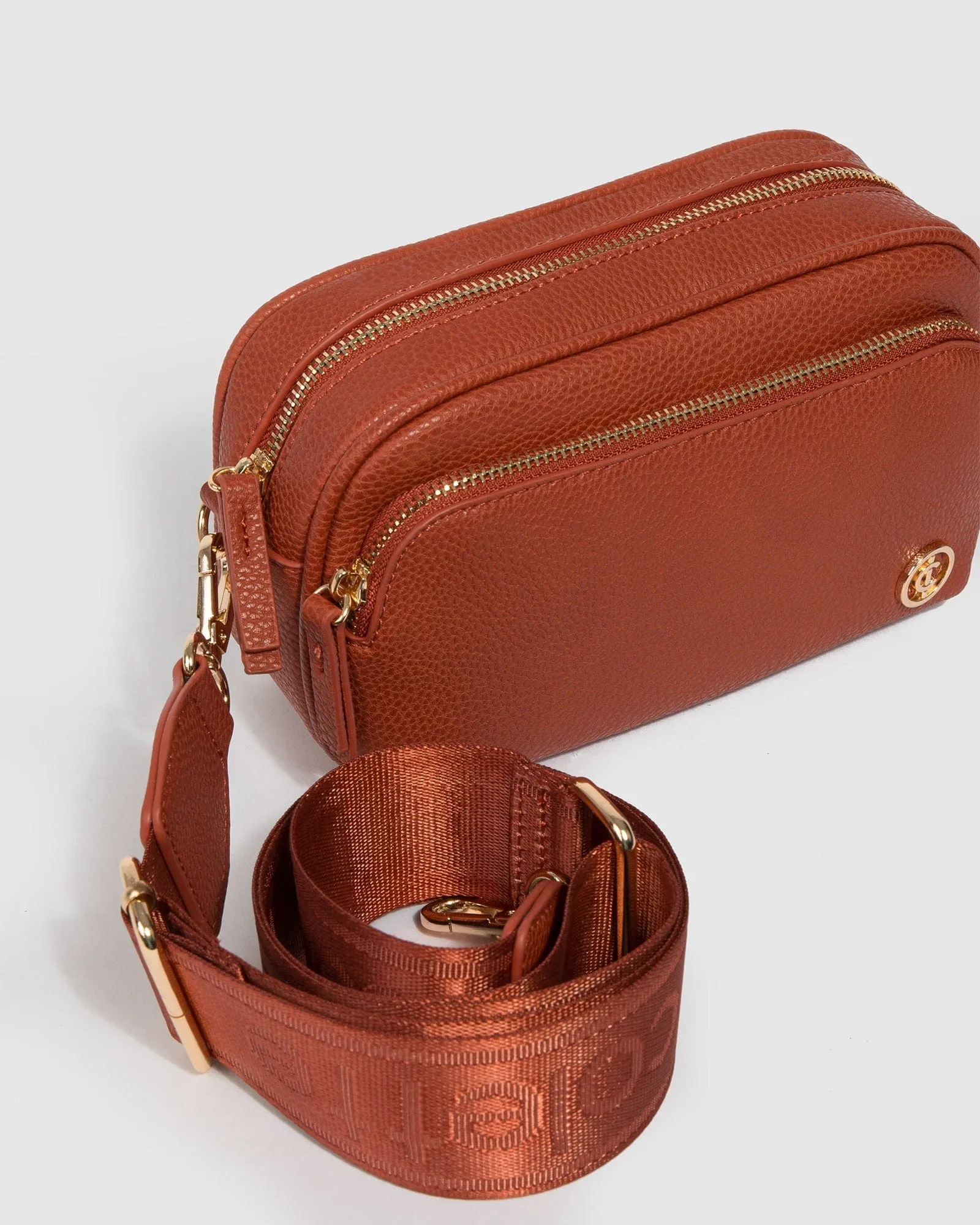 Orange And Gold Amalia Crossbody Bag