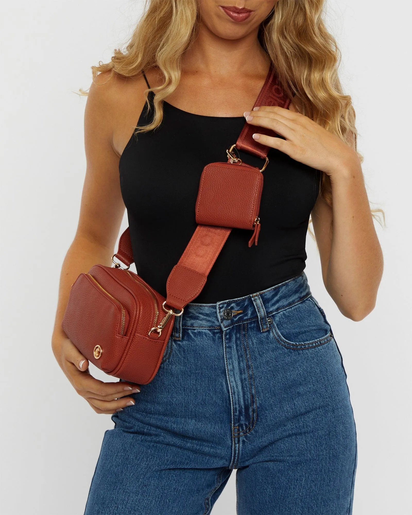 Orange And Gold Amalia Crossbody Bag