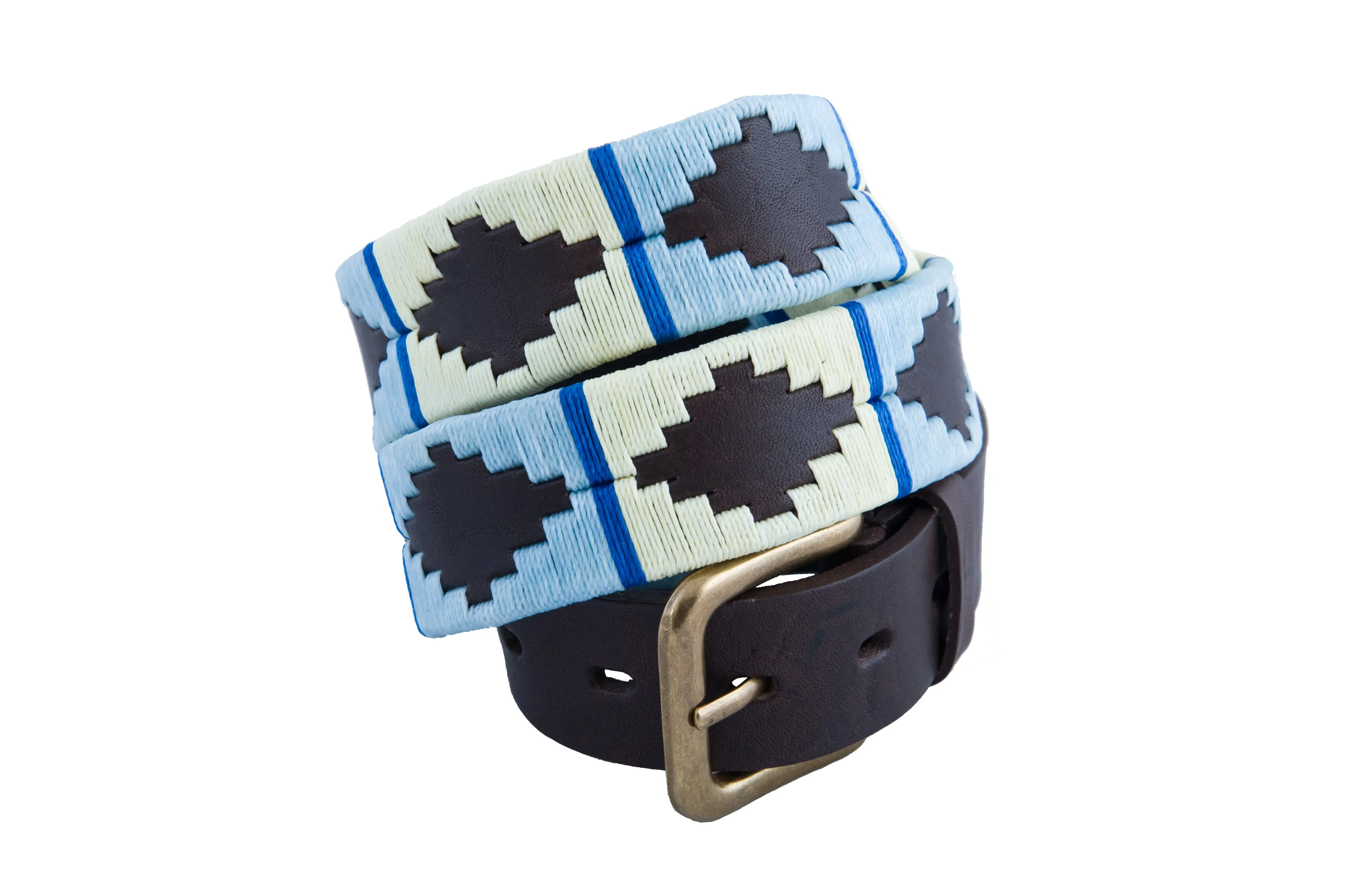 Pale Blue/White/Blue Polo Belt