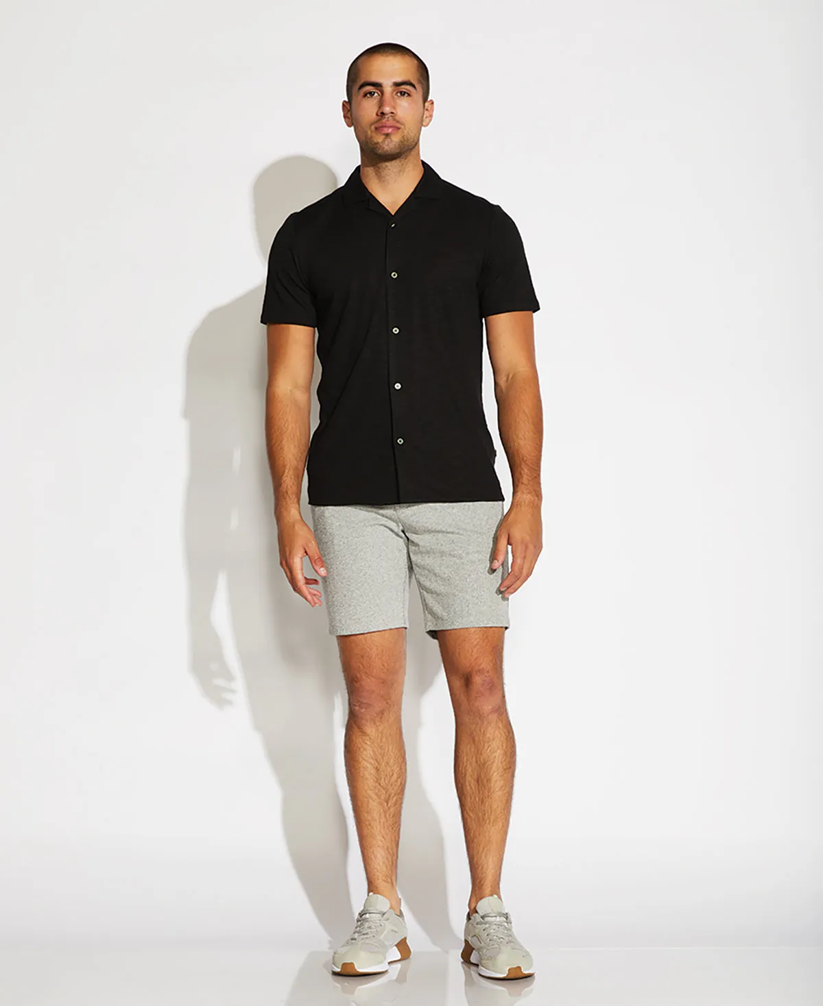 Parker Knit Resort Shirt in Black