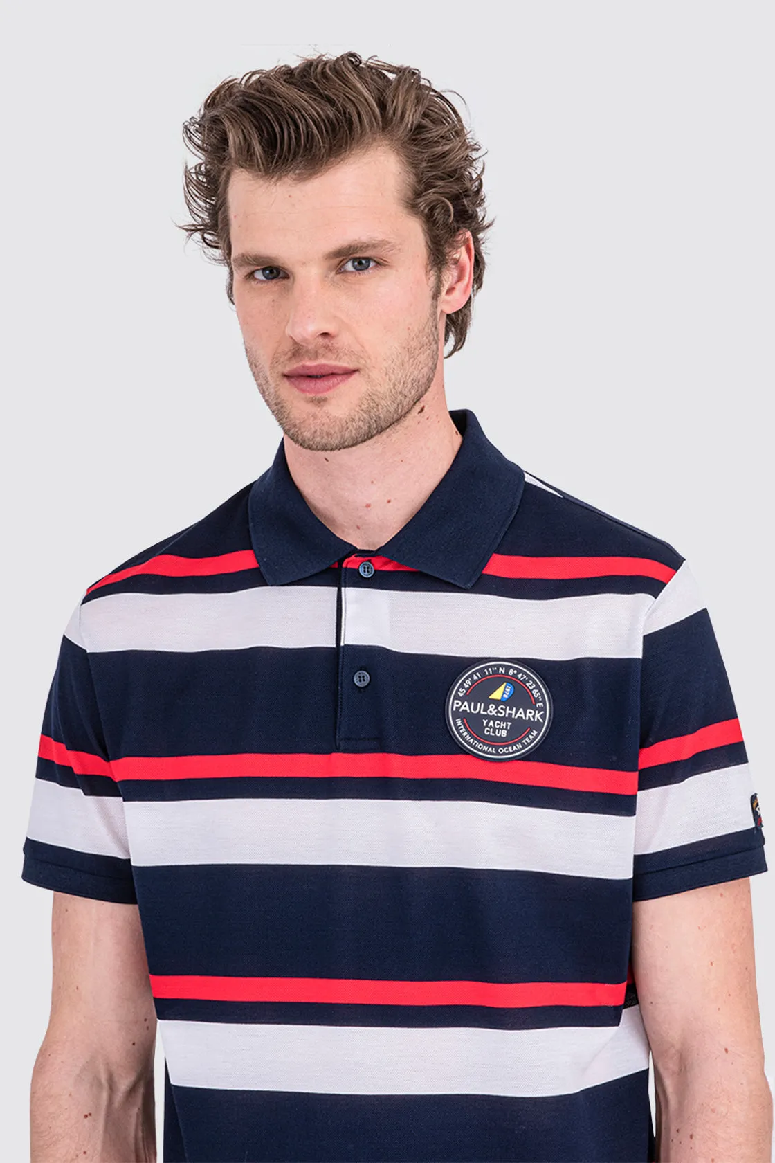 Paul & Shark Polo Navy Multi Stripe