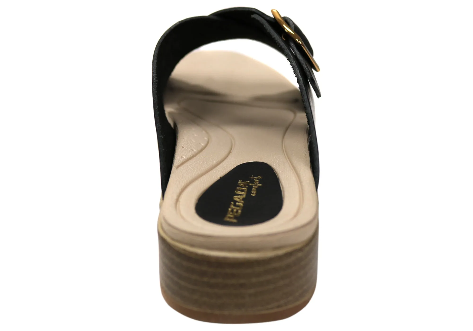 Pegada Gianna Womens Comfort Leather Slides Sandals Made In Brazil