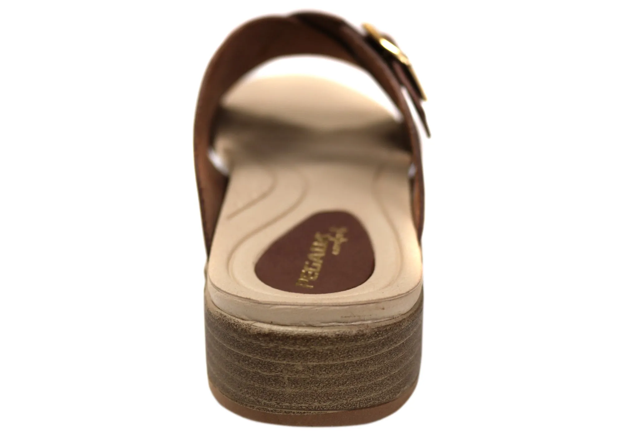 Pegada Gianna Womens Comfort Leather Slides Sandals Made In Brazil