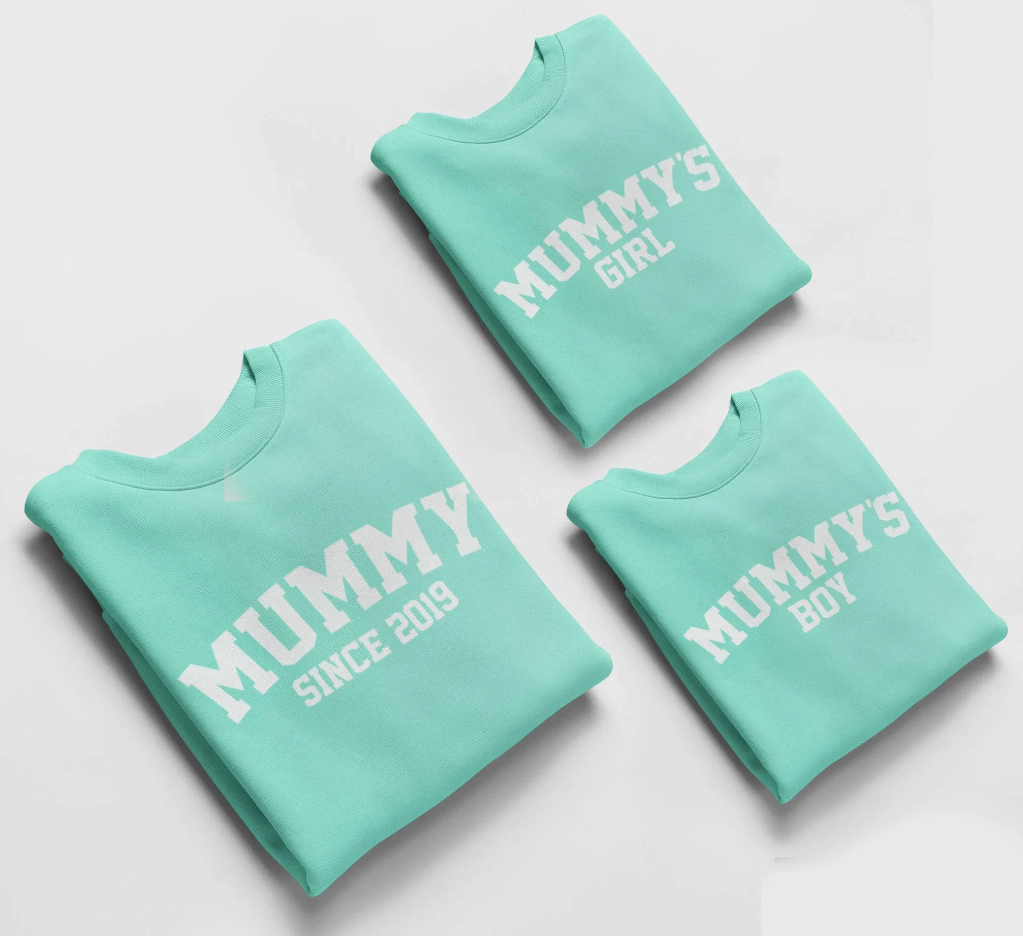 Peppermint Matching Jumpers, Mummy Since, Mummy's Girl, Mummy's Boy Mother's Day Gift, Birthday Gift