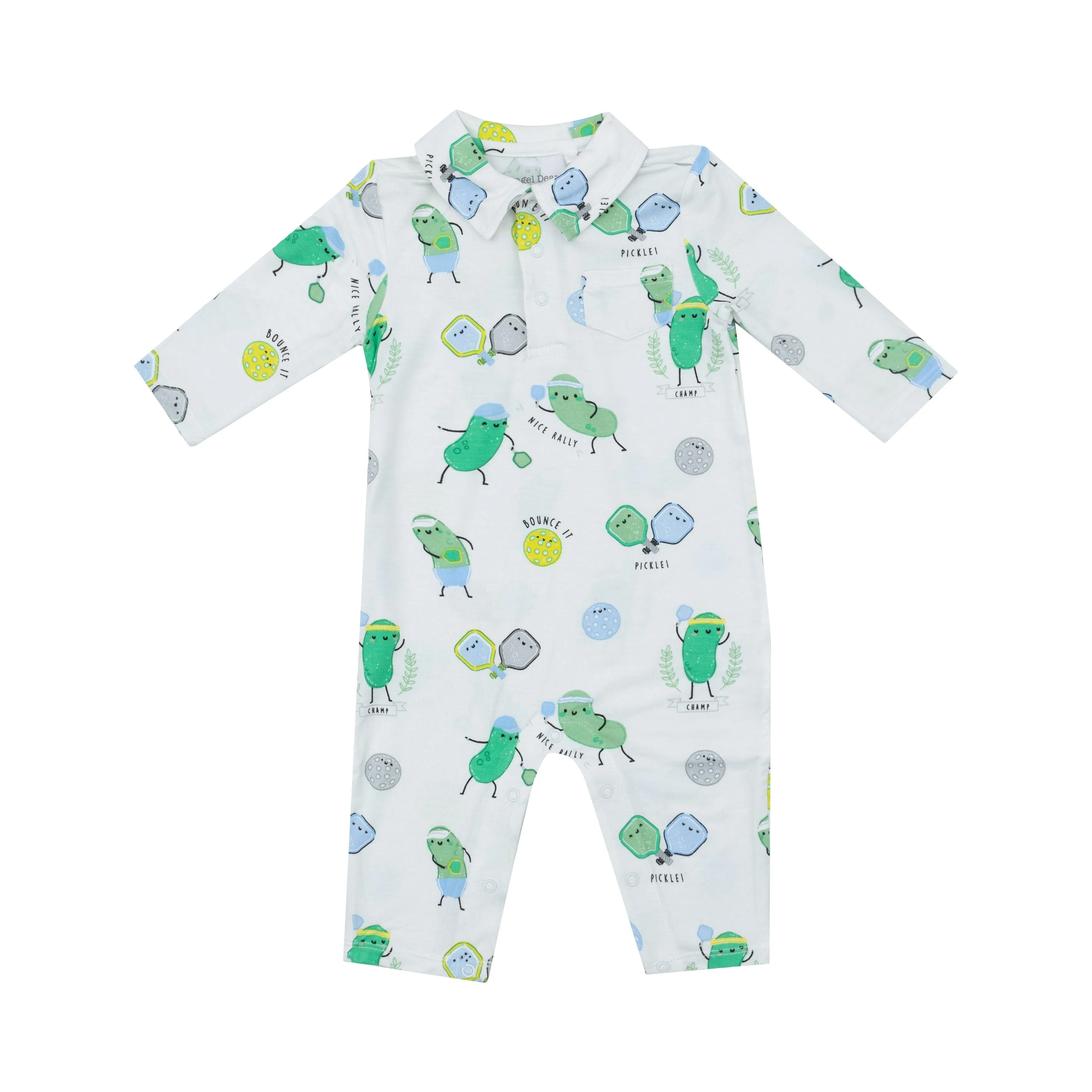 Pickleball Blue Polo Romper