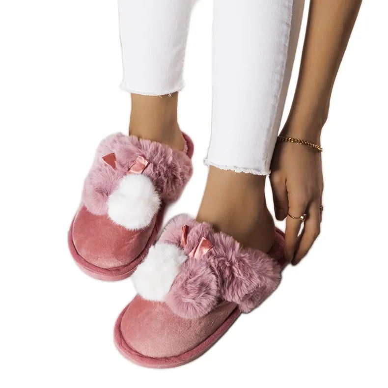 Adorable Pink Bonnet Slippers