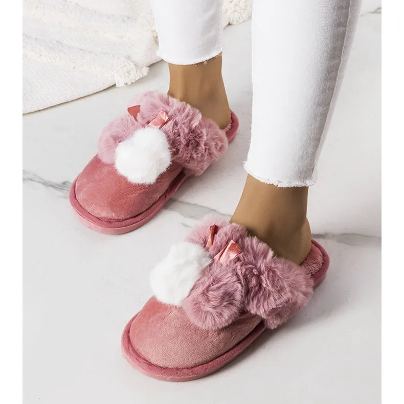 Adorable Pink Bonnet Slippers