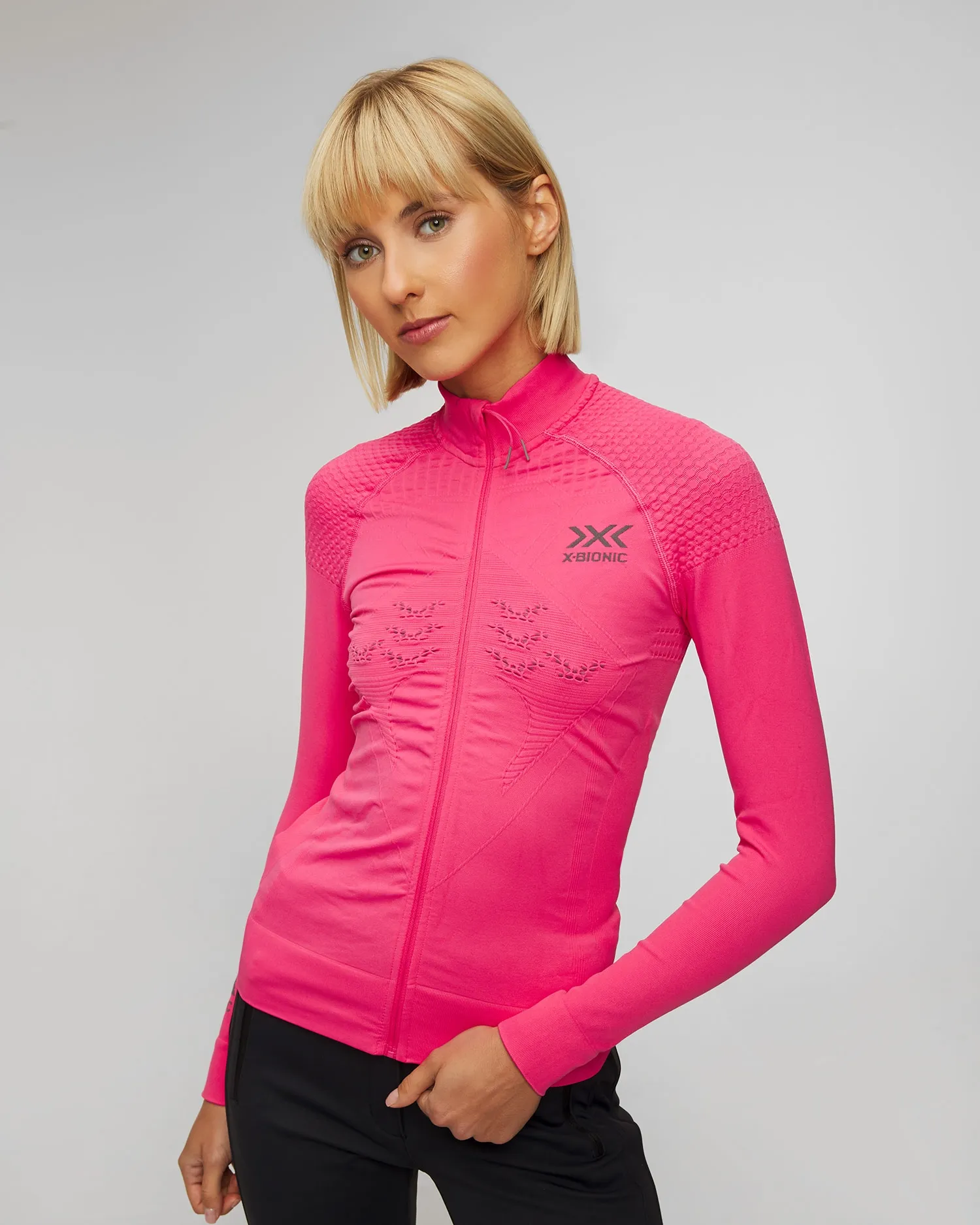 Pink women's transmission sweatshirt X-Bionic Energizer 4.0 ngwr16w23w-p005