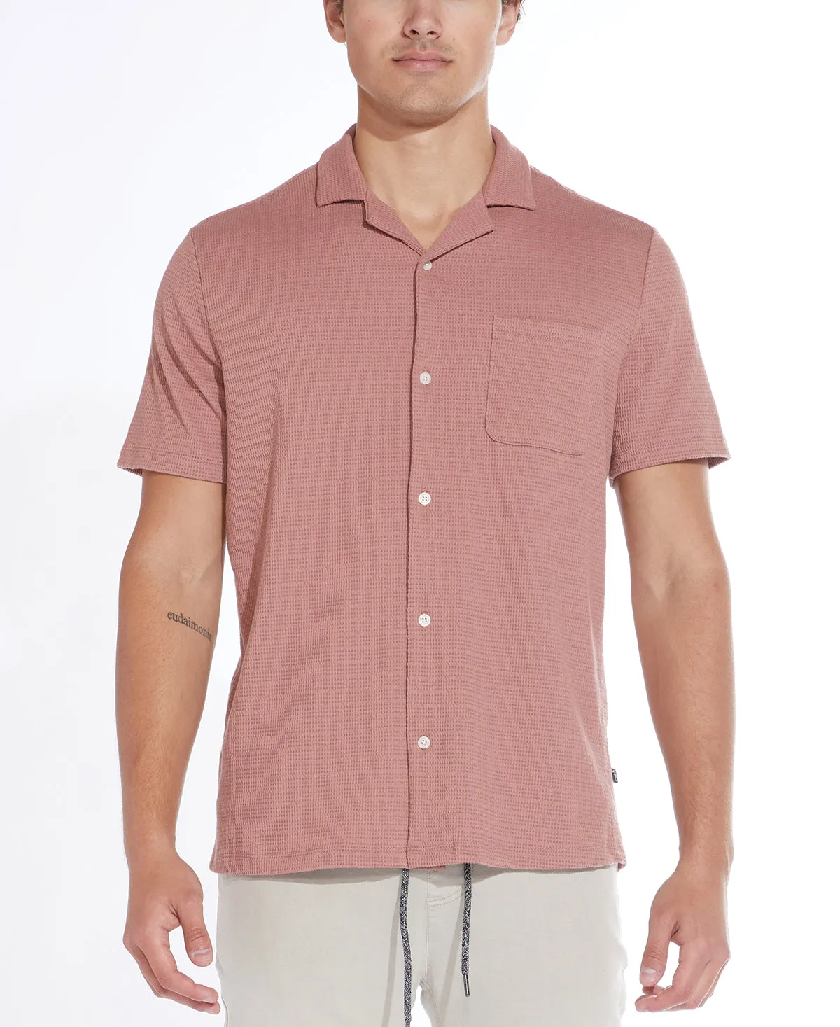 Plata Knit Resort Shirt in Clay