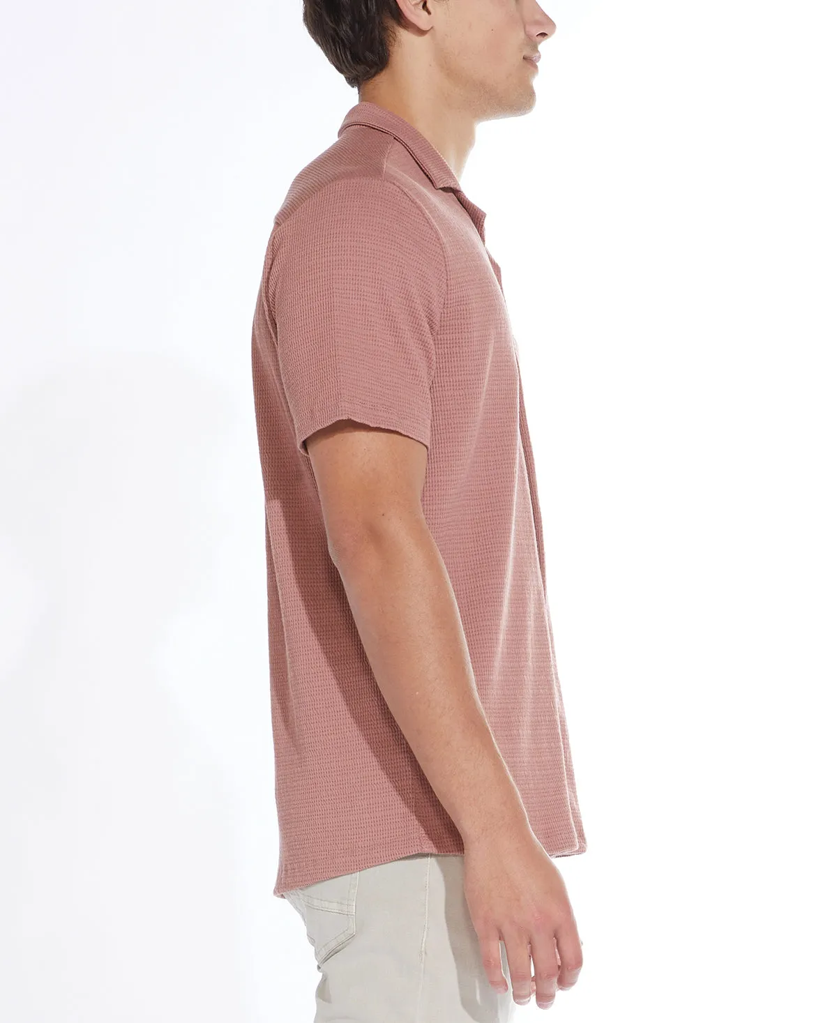 Plata Knit Resort Shirt in Clay