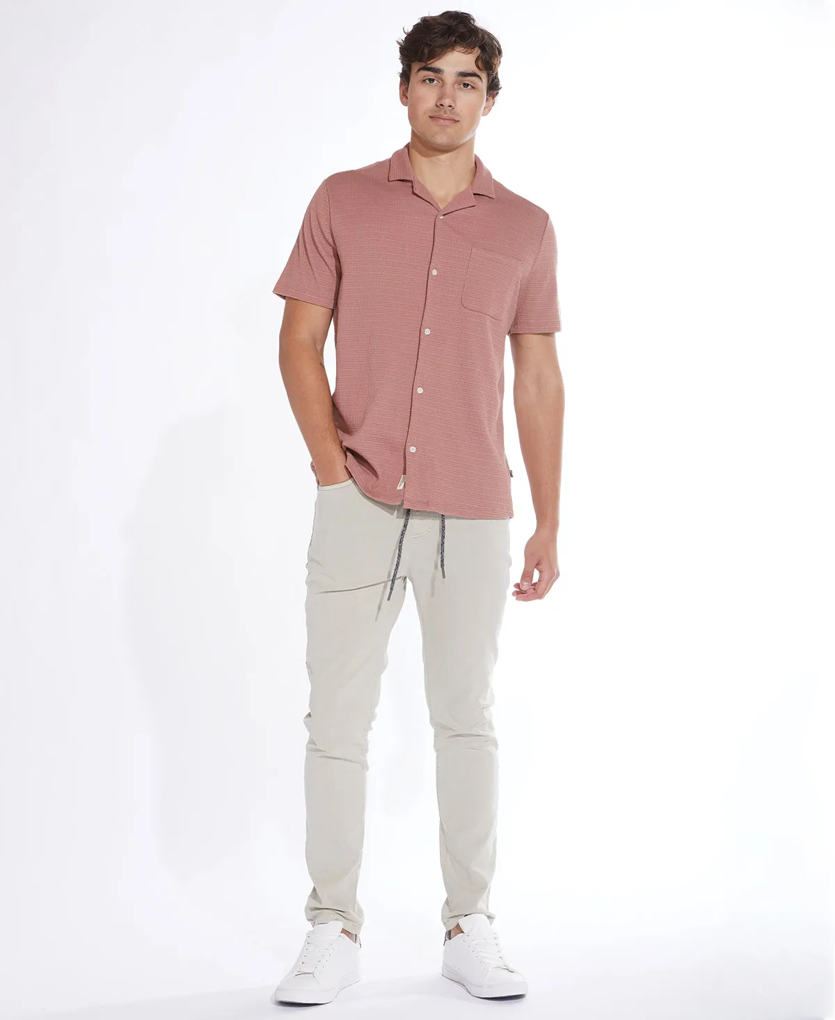 Plata Knit Resort Shirt in Clay