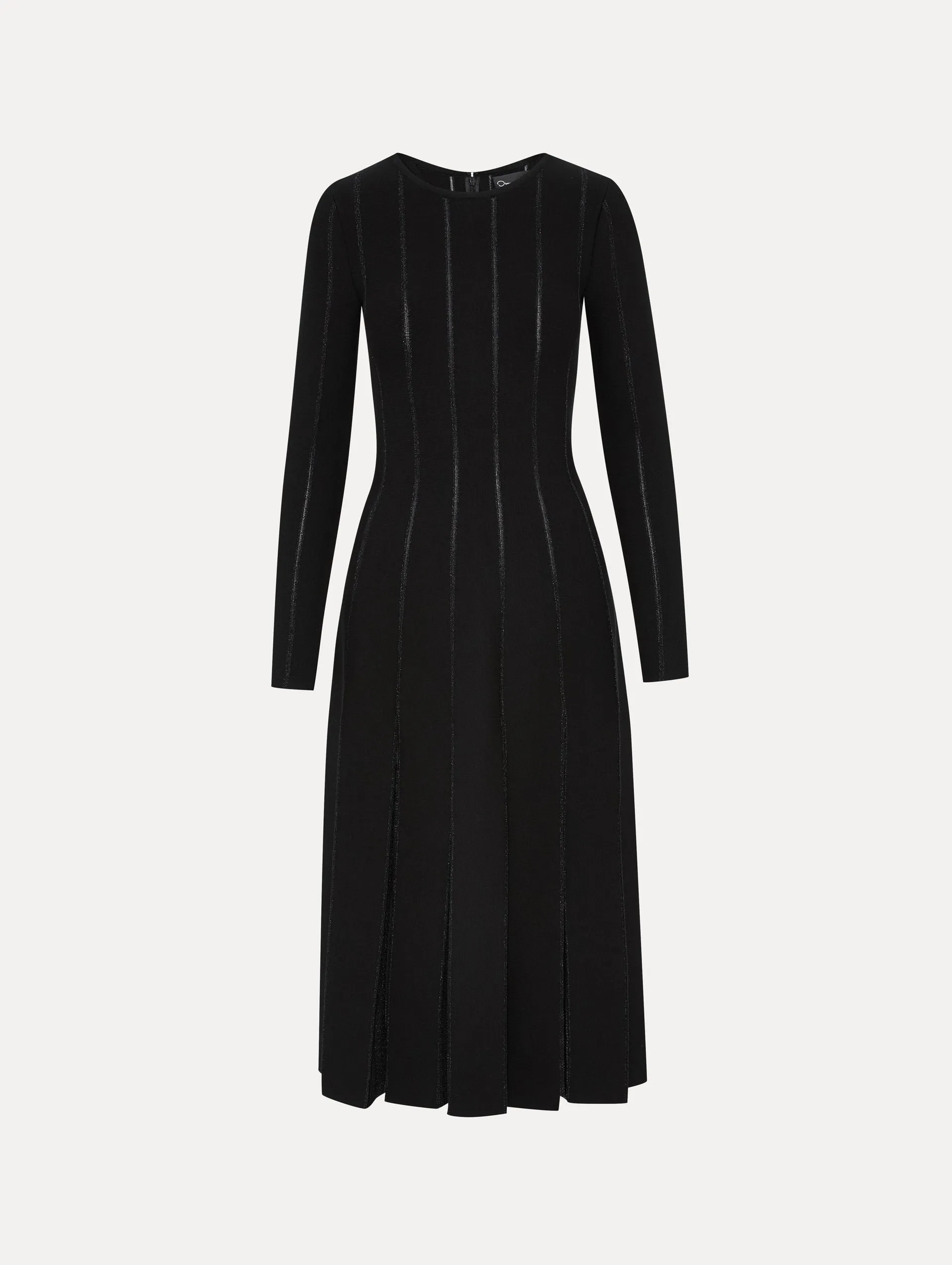 Pleated Inset Knit Dress