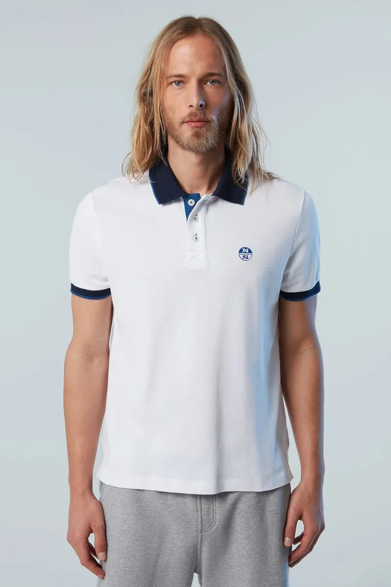 White Men's Organic Cotton Polo