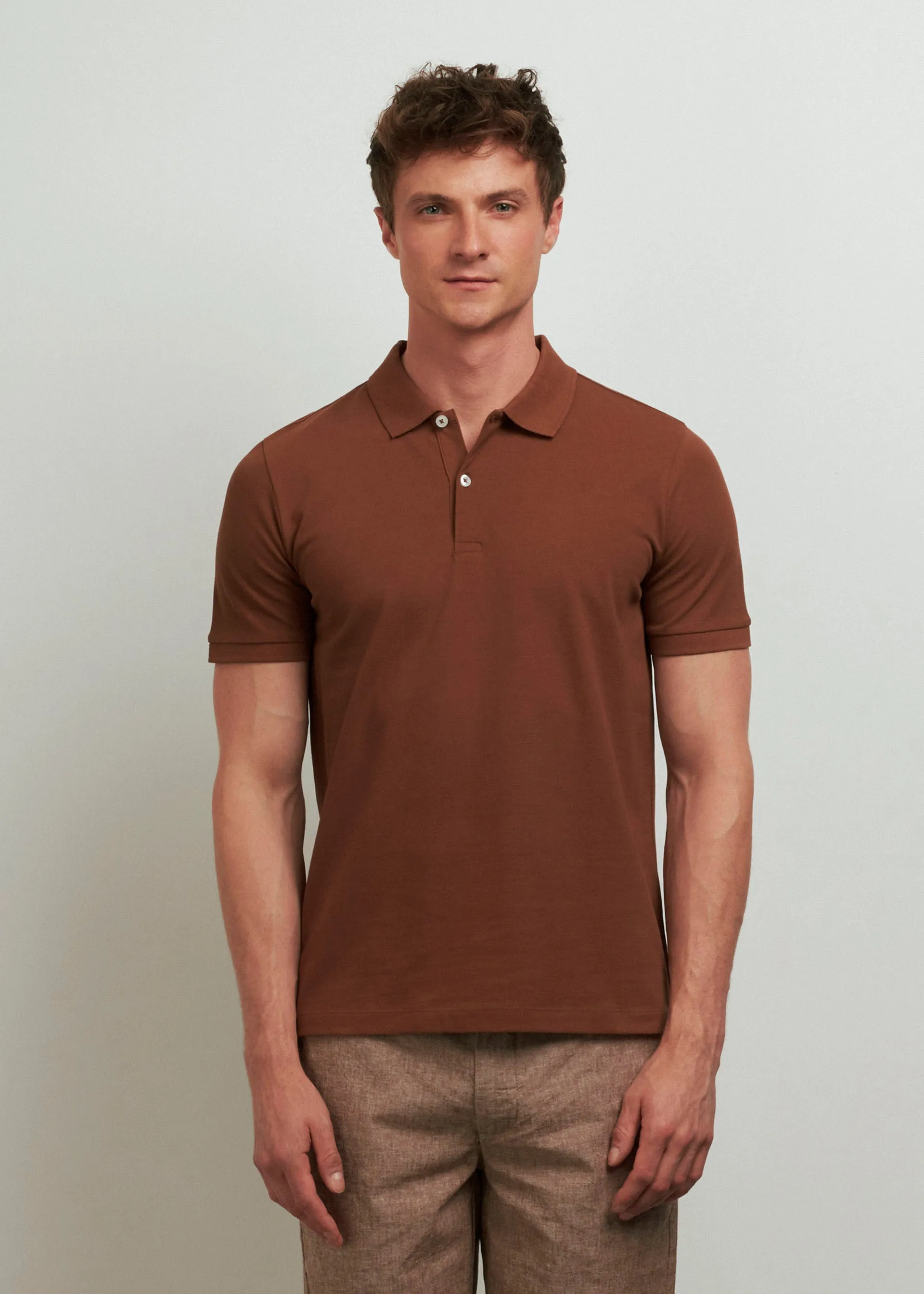 Pure cotton piqué polo