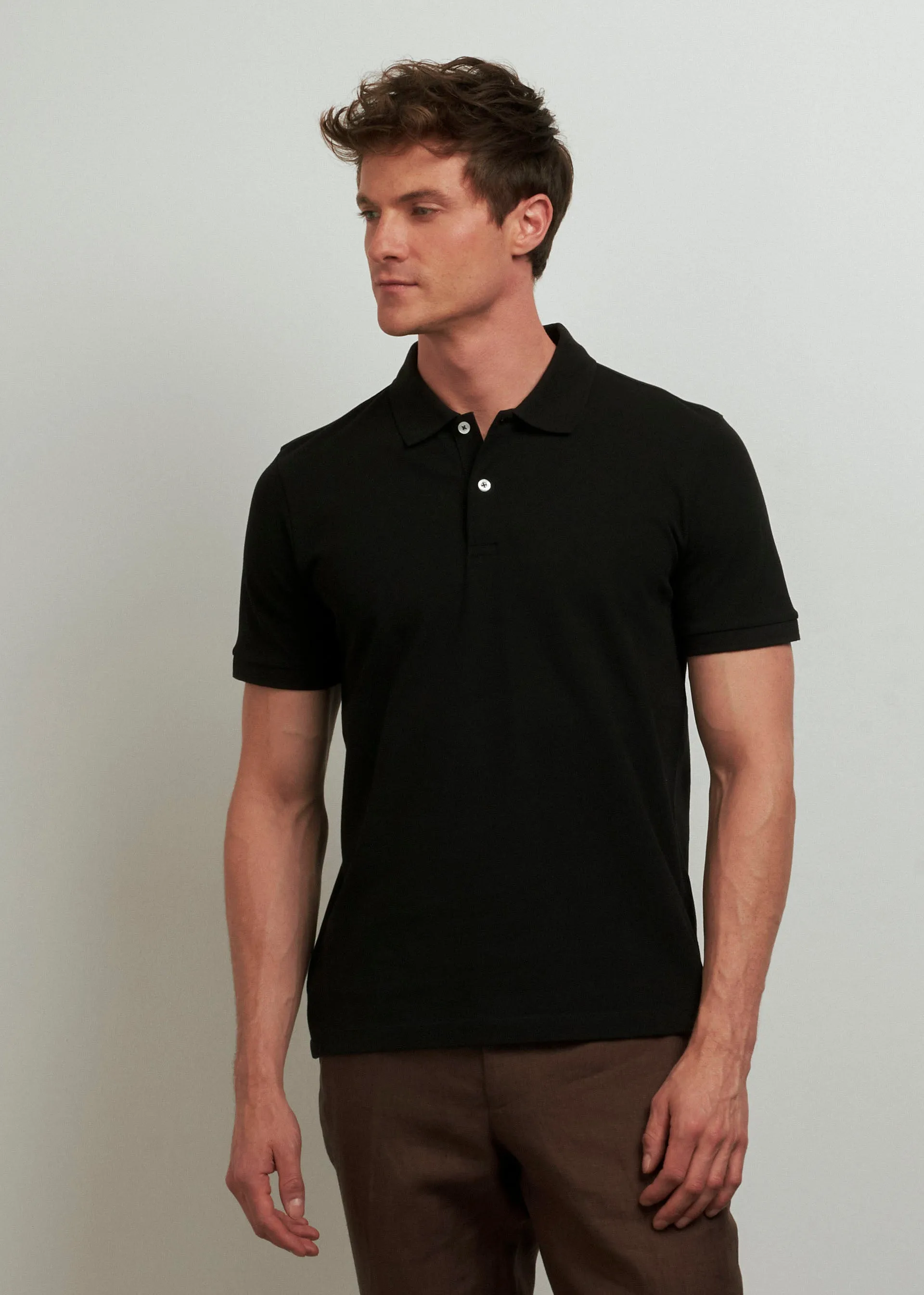 Pure cotton piqué polo