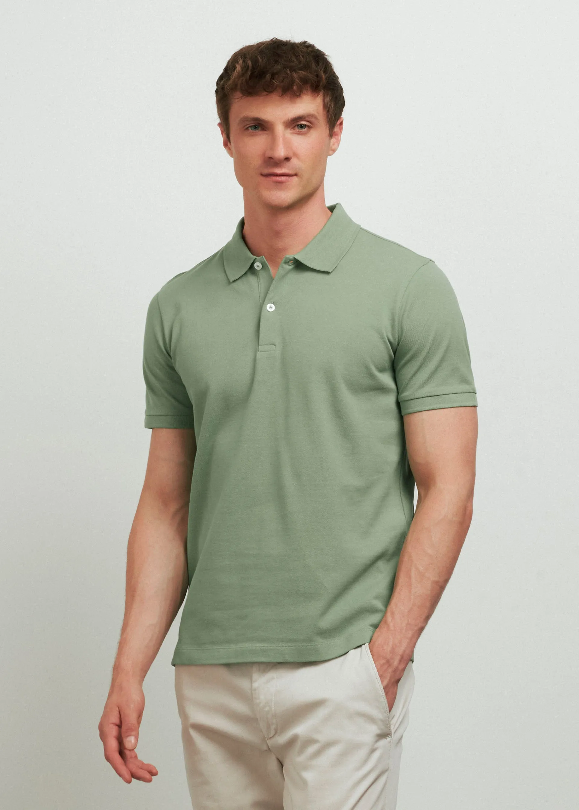 Pure cotton piqué polo