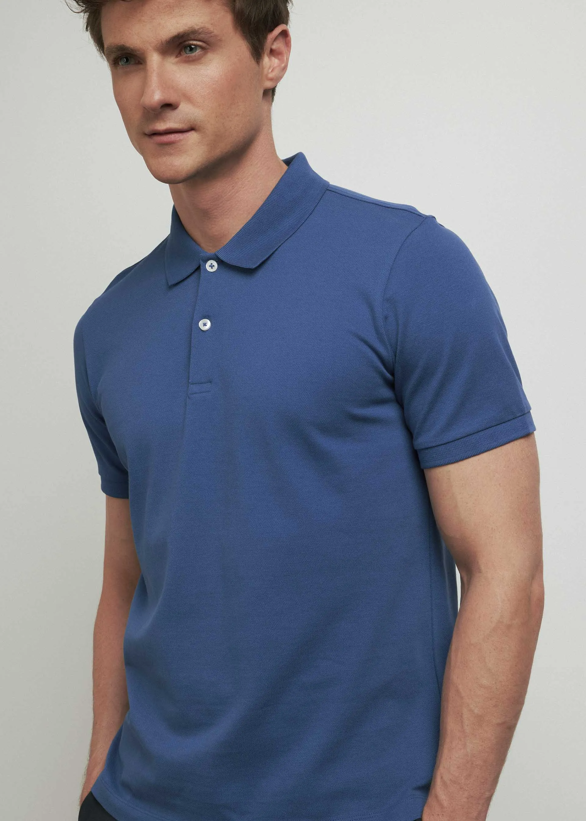 Pure cotton piqué polo