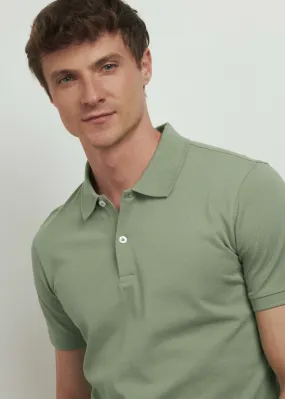 Pure cotton piqué polo