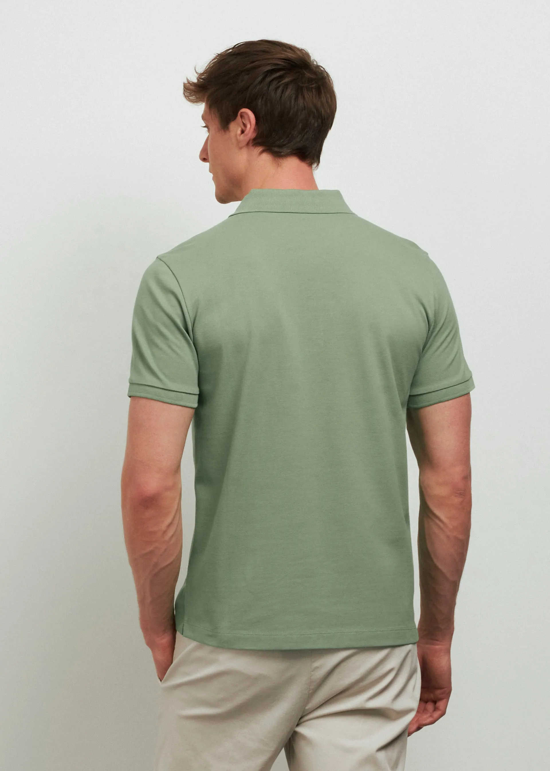 Pure cotton piqué polo