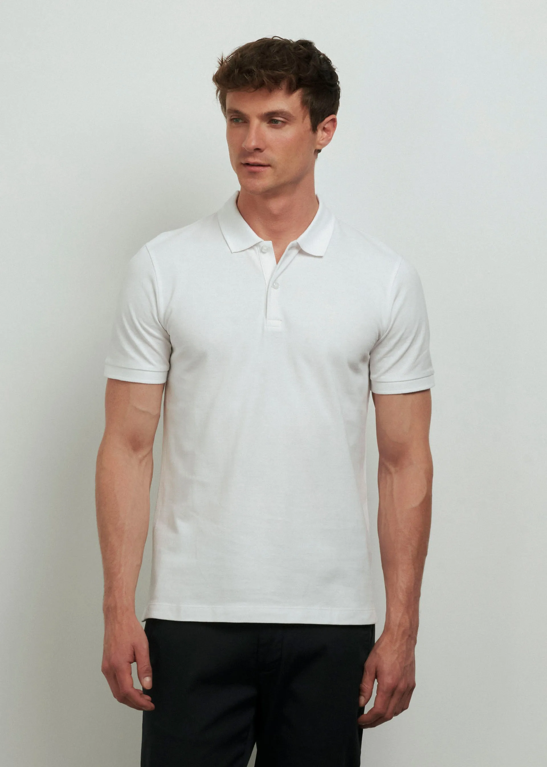 Pure cotton piqué polo