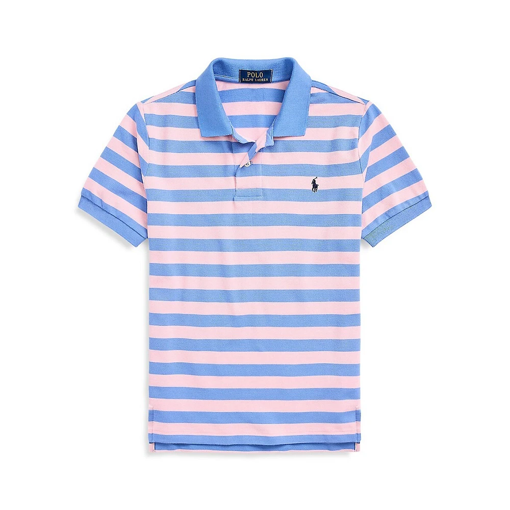 Polo Ralph Lauren Boy's Striped Mesh Polo Shirt