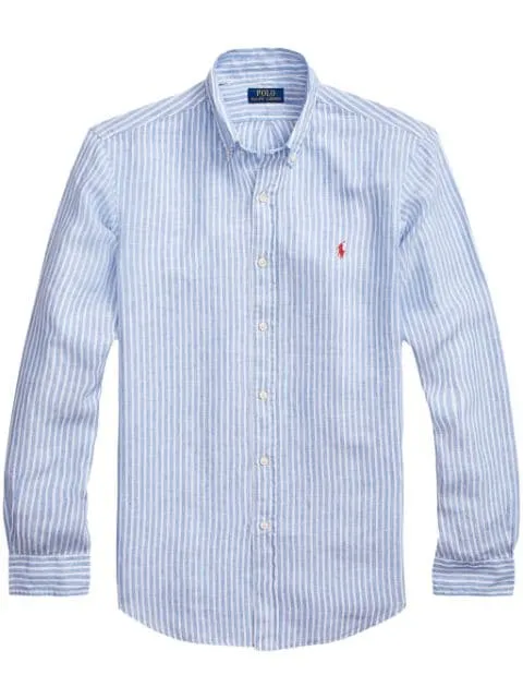 Striped Linen Shirt by Polo Ralph Lauren