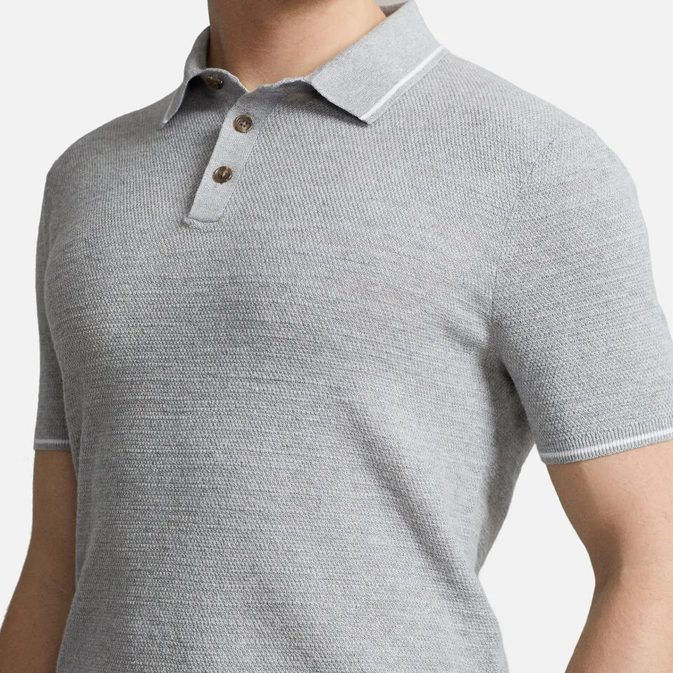 Polo Ralph Lauren Cotton Linen Polo Collar Top - S | Coggles