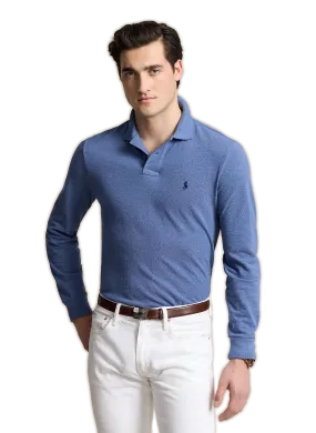 Polo ralph lauren  Long-sleeved cotton piqué polo shirt - Blue