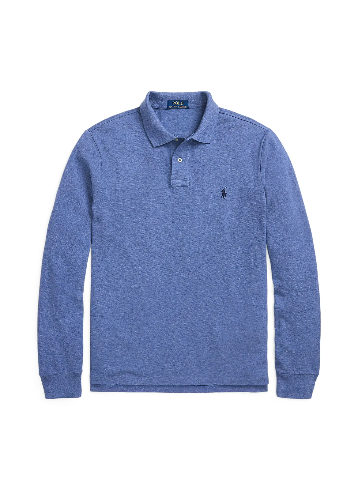 Polo ralph lauren  Long-sleeved cotton piqué polo shirt - Blue