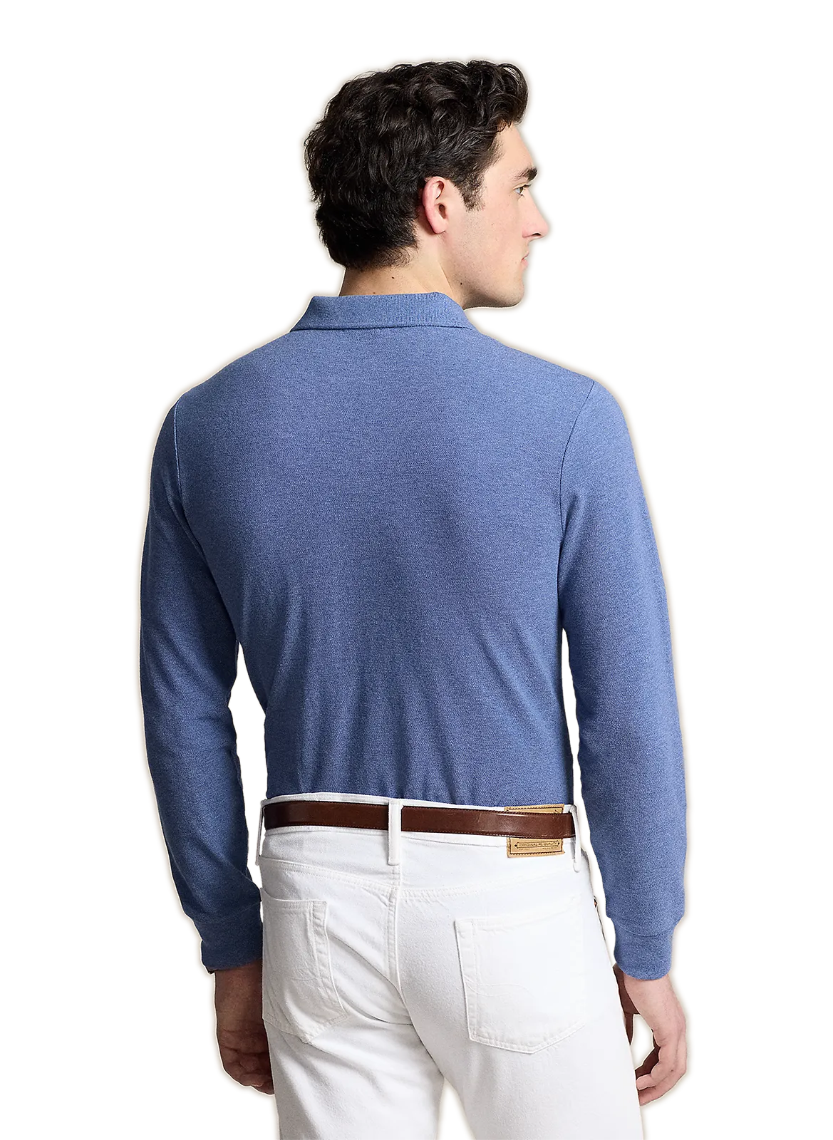 Polo ralph lauren  Long-sleeved cotton piqué polo shirt - Blue