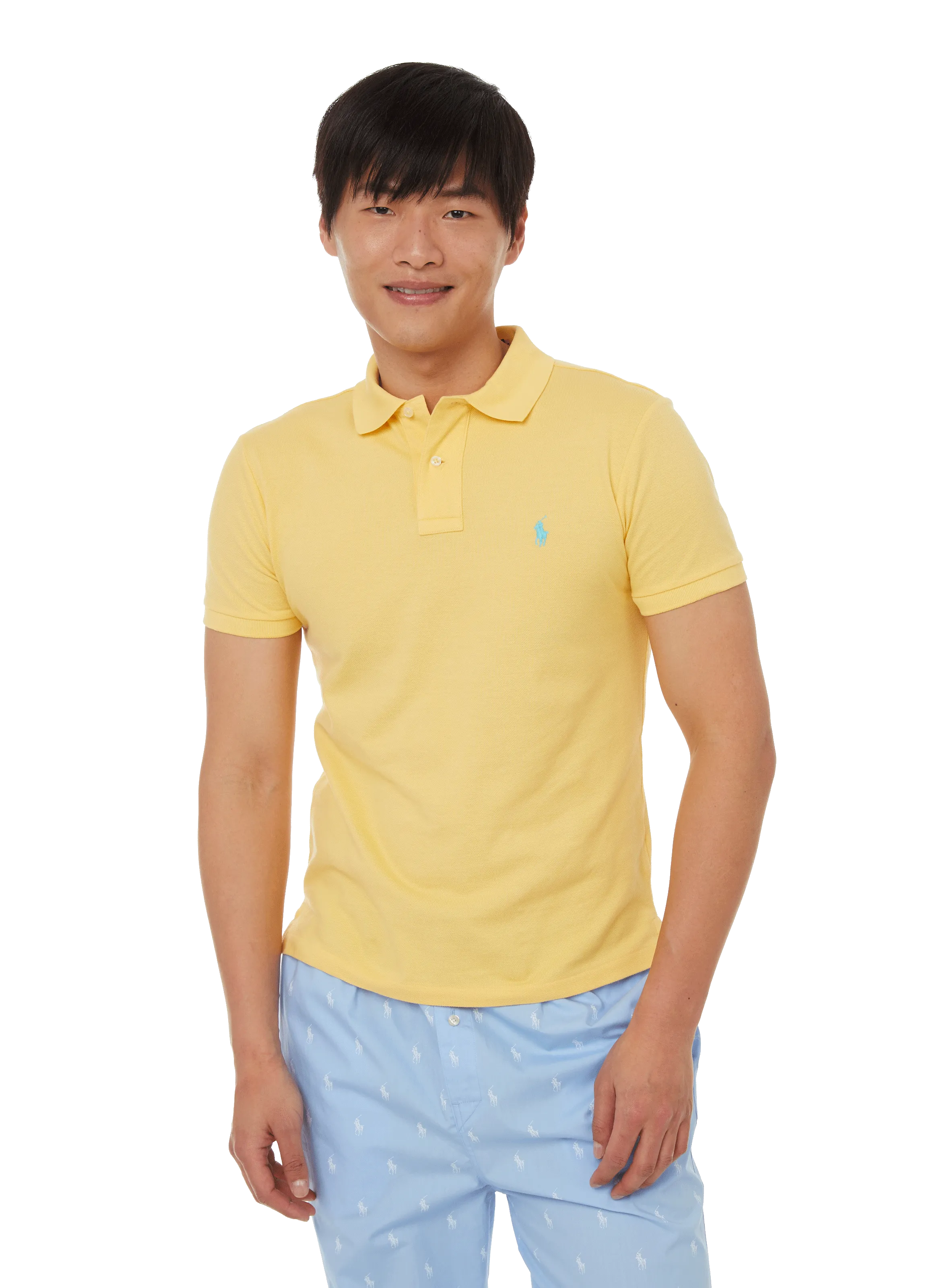 Polo ralph lauren  Slim-fit cotton piqué knit polo shirt - Yellow