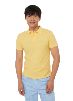 Polo ralph lauren  Slim-fit cotton piqué knit polo shirt - Yellow