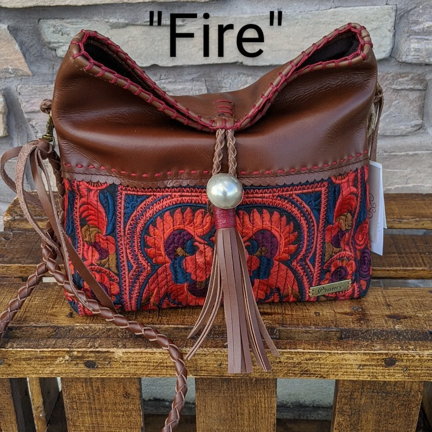 Pranee Raven Foldover Bag