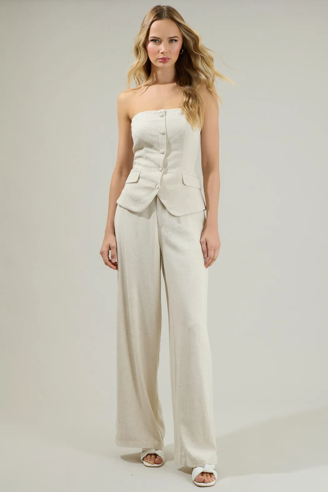 Presley Chelsea Belted Wide Leg Trousers