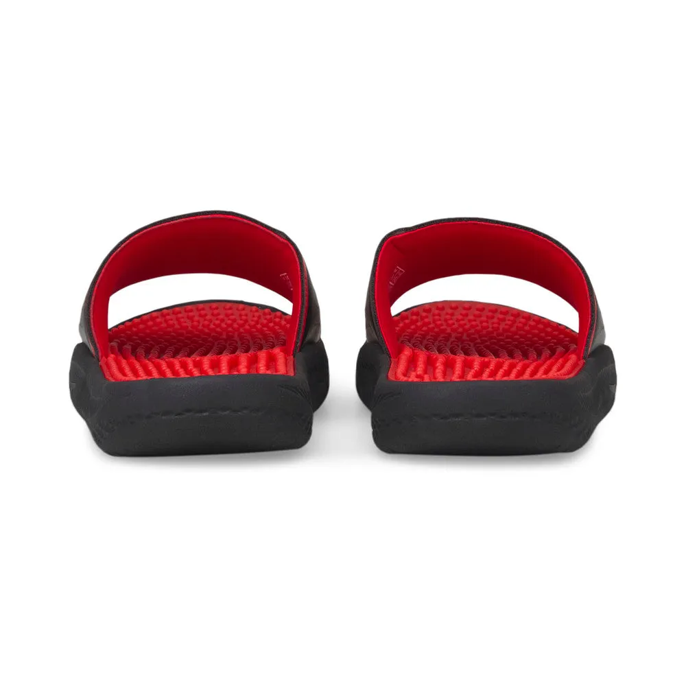 PUMA SOFTRIDE SLIDES - BLACK/RED